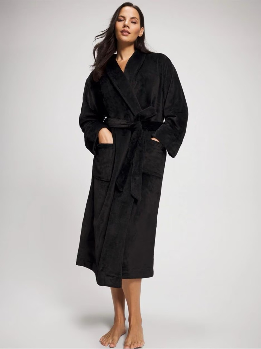 Soma Black Push Long Robe